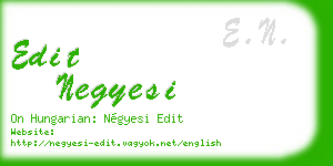 edit negyesi business card